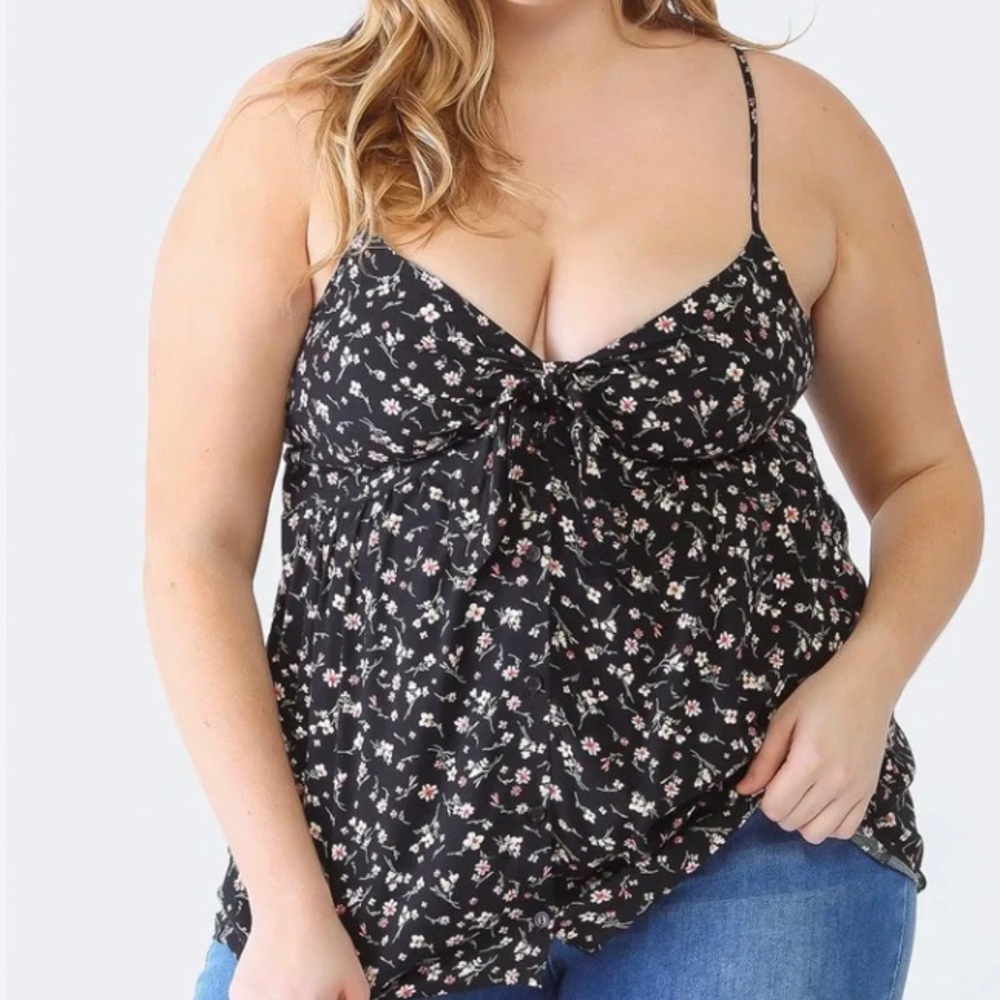 Floral Spaghetti Strap Top